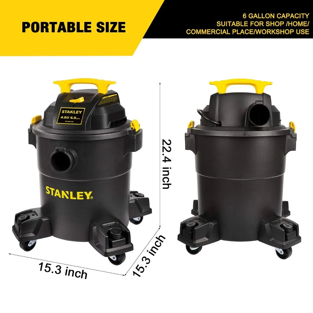 Stanley Wet Dry Vacuum Cleaner 4 HP Power For Garage And Home