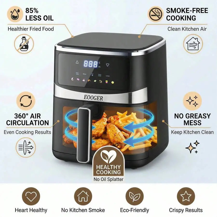 XMSJ 8-In-1 Air Fryer For Crispy Leftovers And Quick Meals