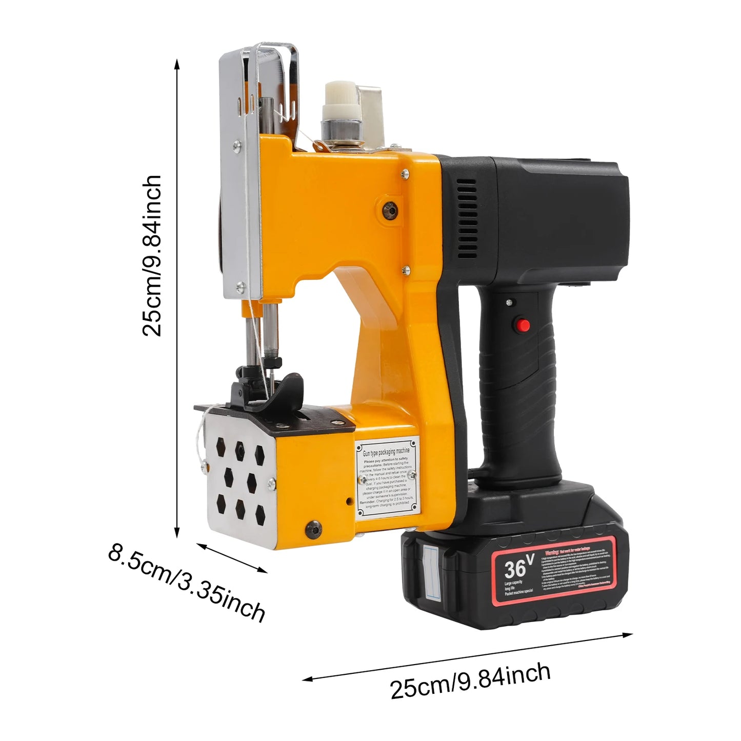 36V Cordless Bag Sewing Machine 210W Portable Sack Sealer