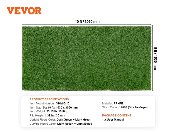 Artificial Grass Rug Outdoor Turf Mat With Drainage Holes