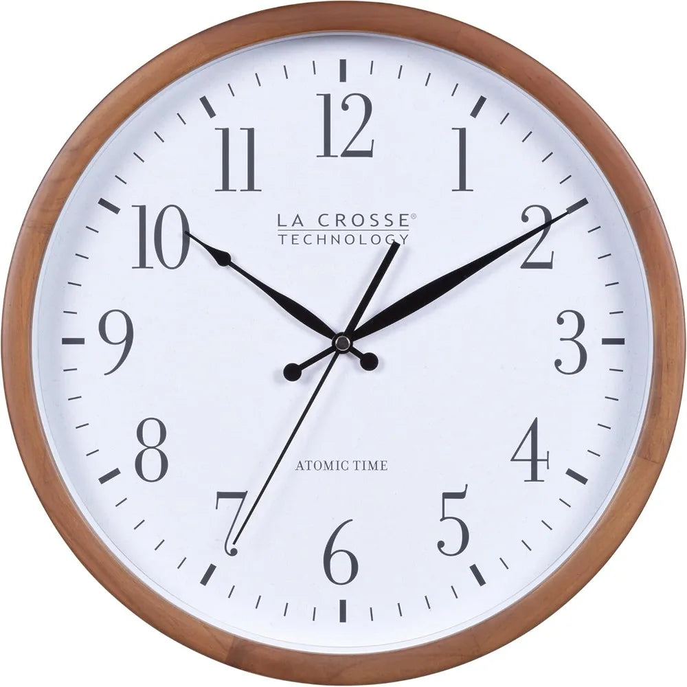 Wooden Analog Wall Clock Modern Style For Living Room Decor