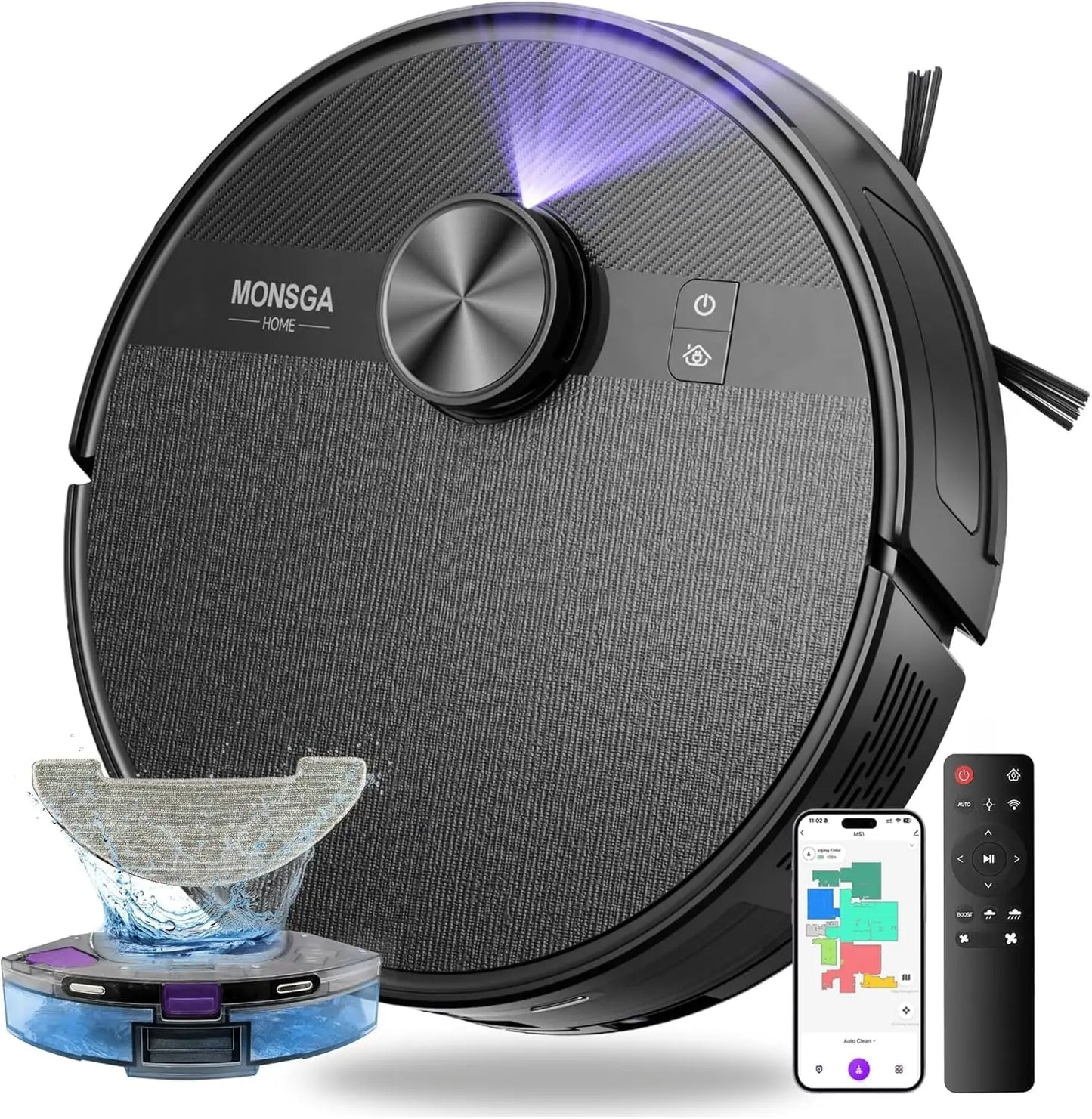 XMSJ 7000Pa Robotic Vacuum And Mop Combo With Li Navigation