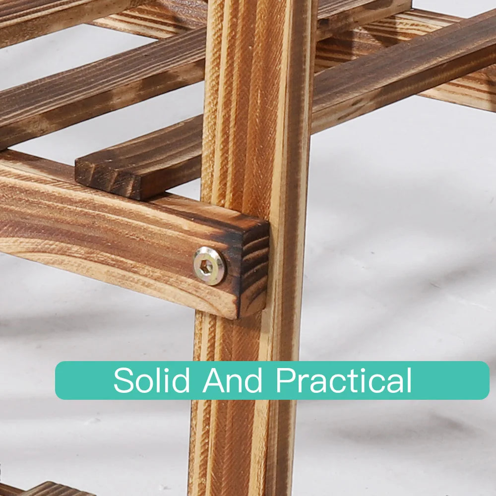 Wisfor 6 Tier Wood Plant Stand Corner Ladder Display Rack