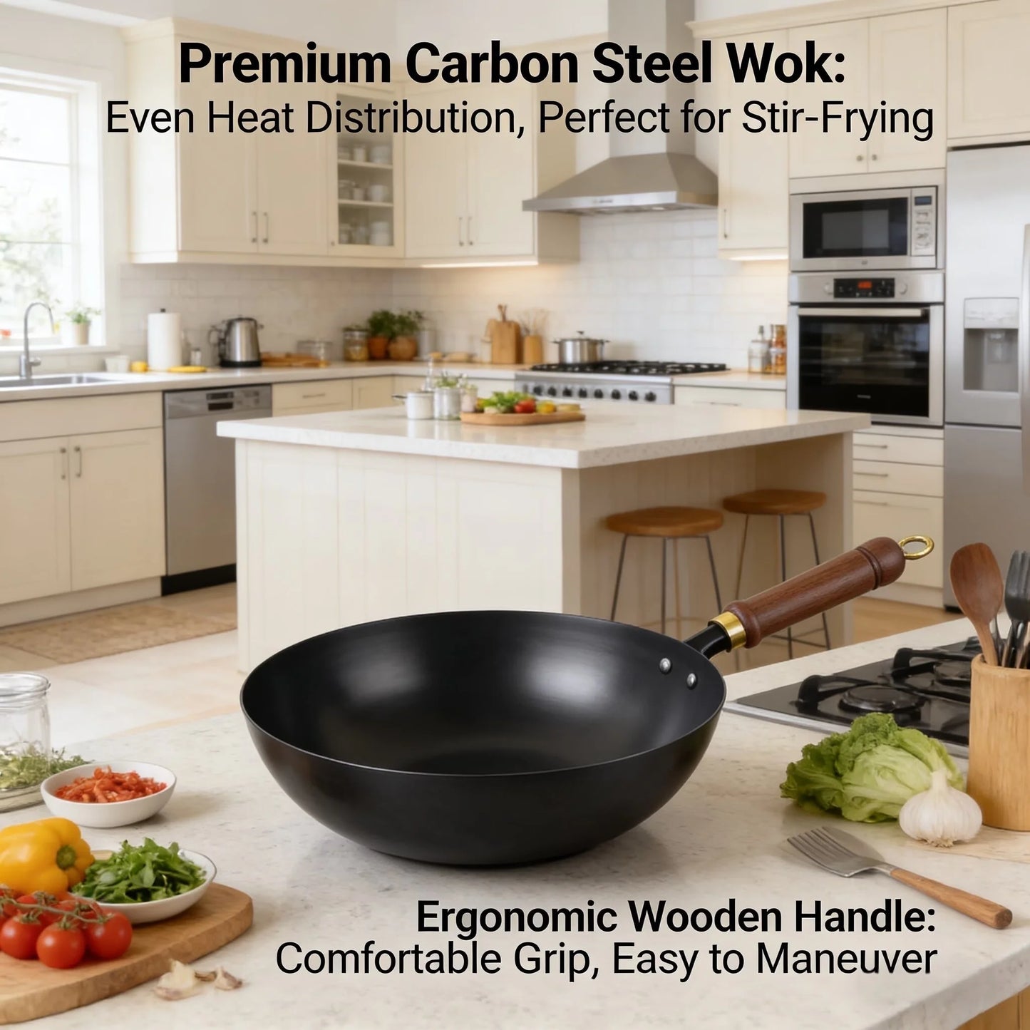 Uncoated Iron Frying Pan For General Use On Stoves