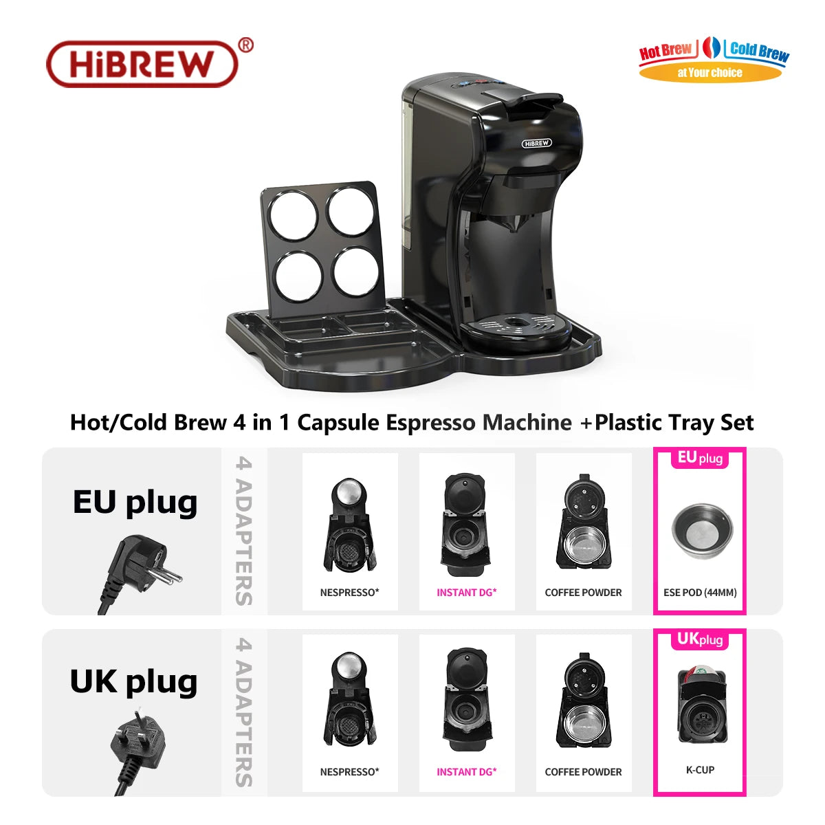 HiBREW Multi Capsule Espresso Maker With Hot And Cold Brewing