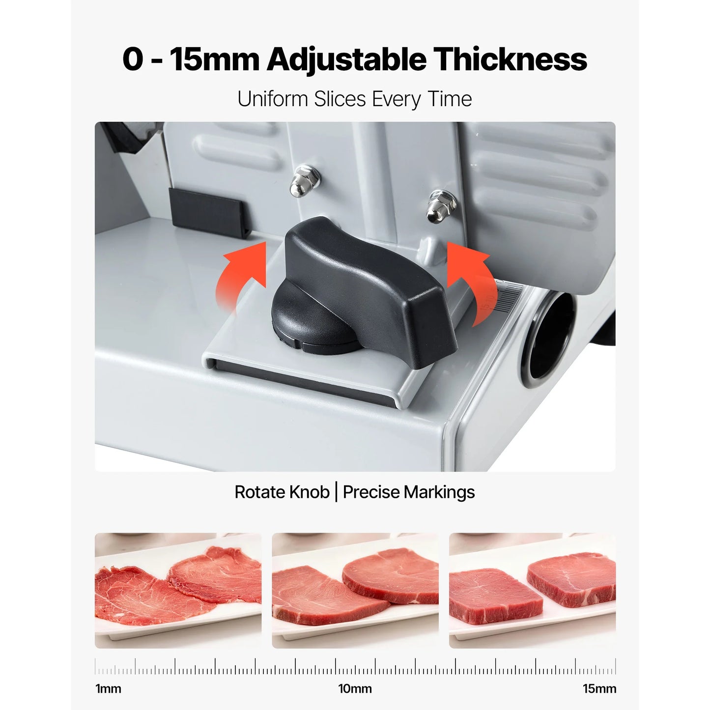 SucceBuy Electric Deli Slicer 200W with SUS420 Blade