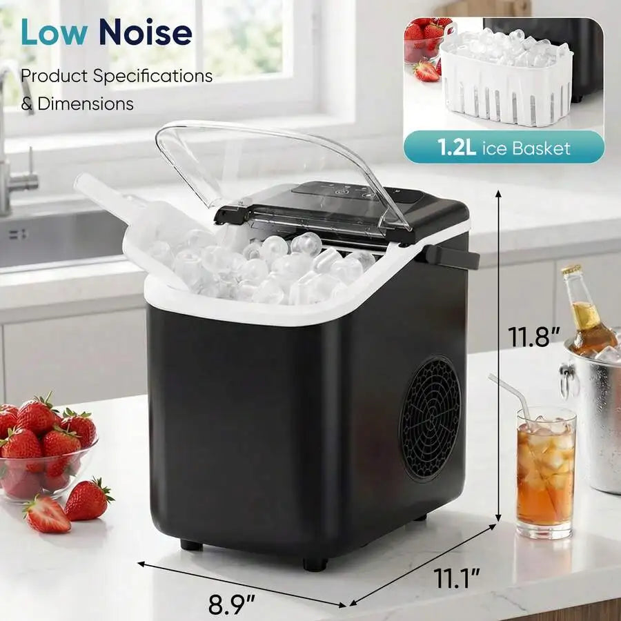 XMSJ Nugget Ice Maker Portable Countertop Machine Ready In 6 Minutes