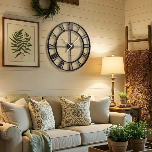 Numeral Metal Analog Wall Clock for Living Room and Bedroom