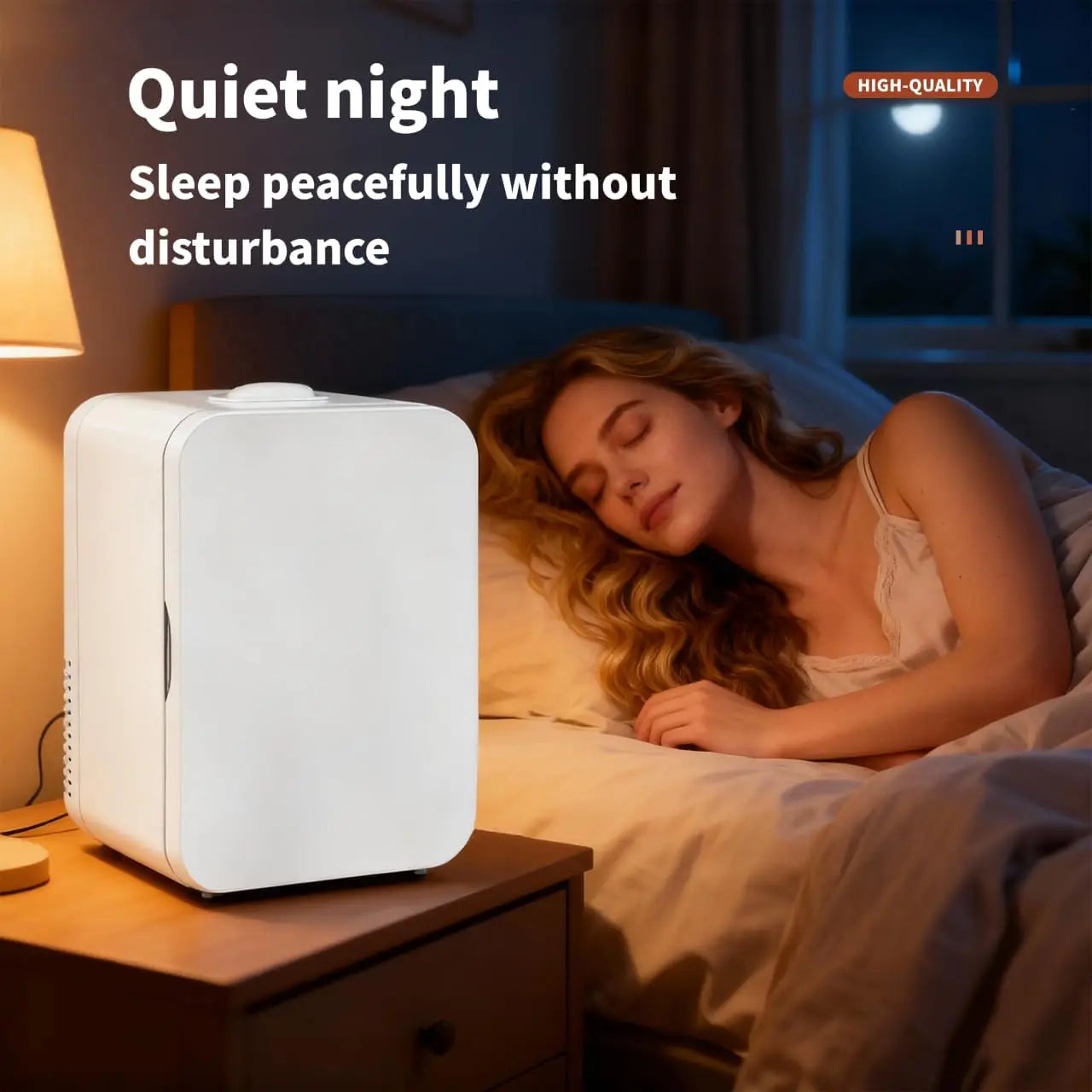 XMSJ Mini Fridge for Bedroom Portable Refrigerator Quiet Cooler