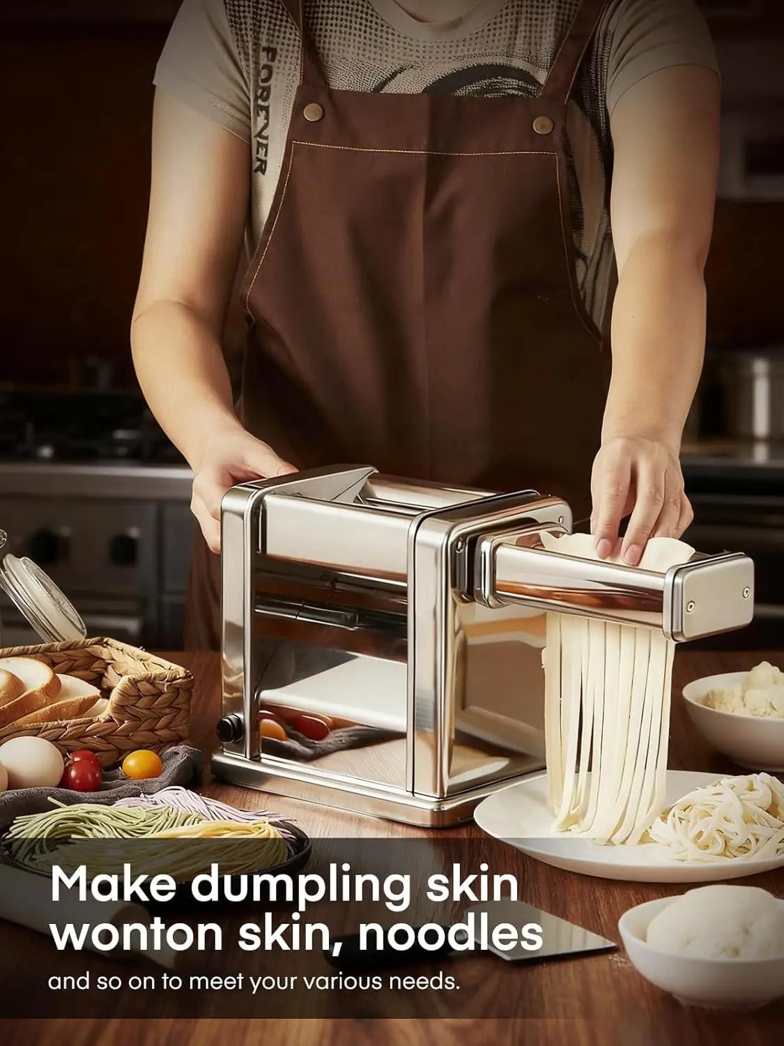 XMSJ Electric Pasta Maker Machine for Spaghetti Fettuccine Lasagna
