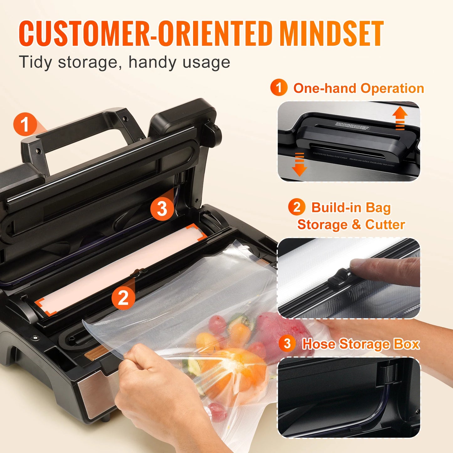 SucceBuy Vacuum Sealer Machine 90KPa 130W With Free 10pcs Vacuum Bags