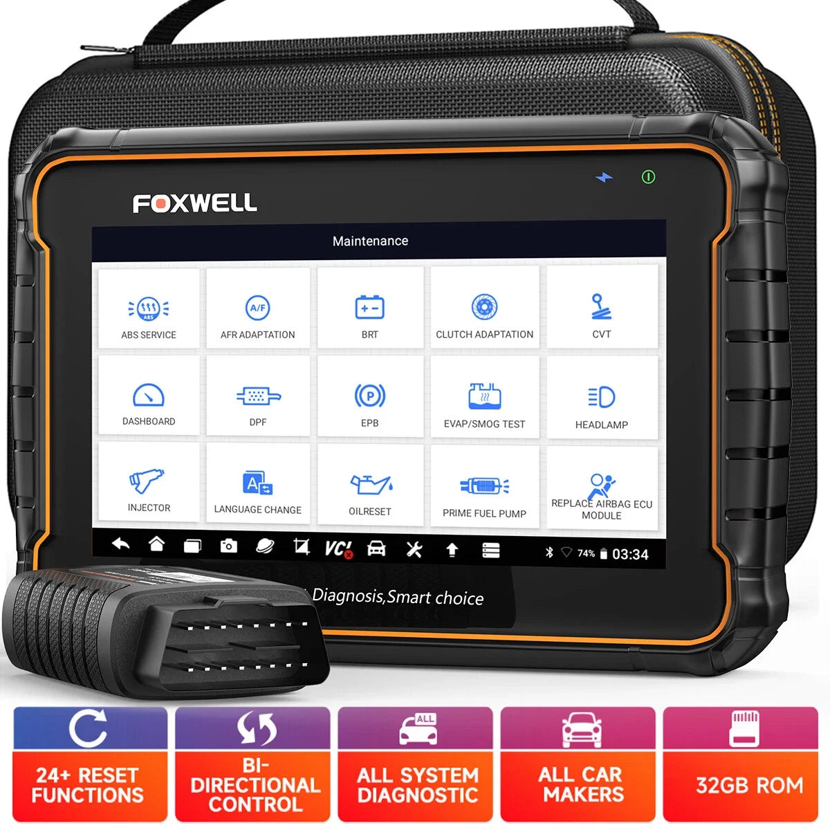 FOXWELL GT60 Bidirectional OBD2 Automotive Diagnostic Scanner With TPMS