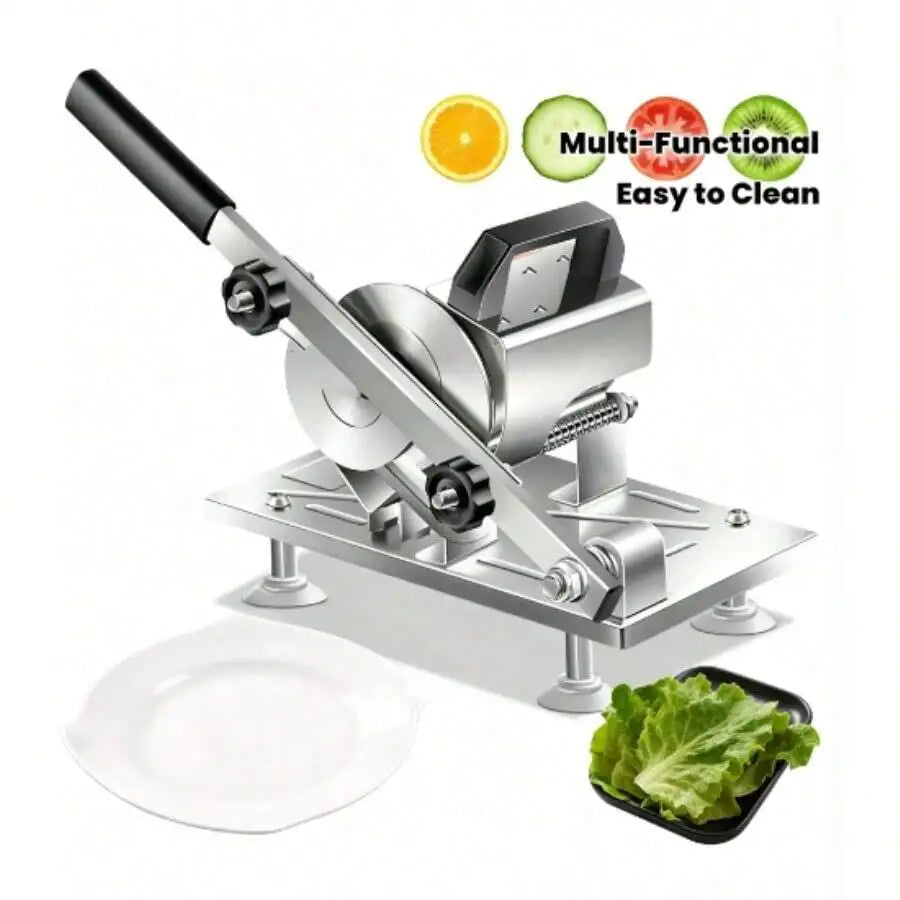 XMSJ Manual Meat Slicer Stainless Steel Multifunction With Bone Cutting