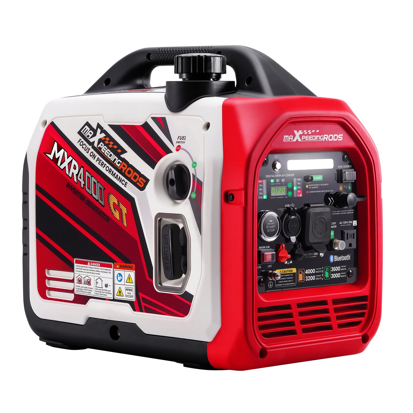 Maxpeedingrods Portable Dual Fuel 4KW Bluetooth Inverter Generator
