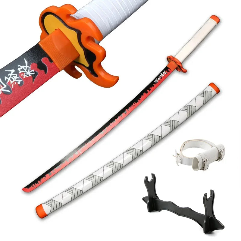Anime Katana Cosplay Bamboo Wooden Toy Sword Tanjiro Zenitsu Kyoujurou