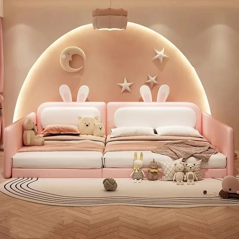 Nordic Style Toddler Bed Wood Frame Safe Comfortable Sleep