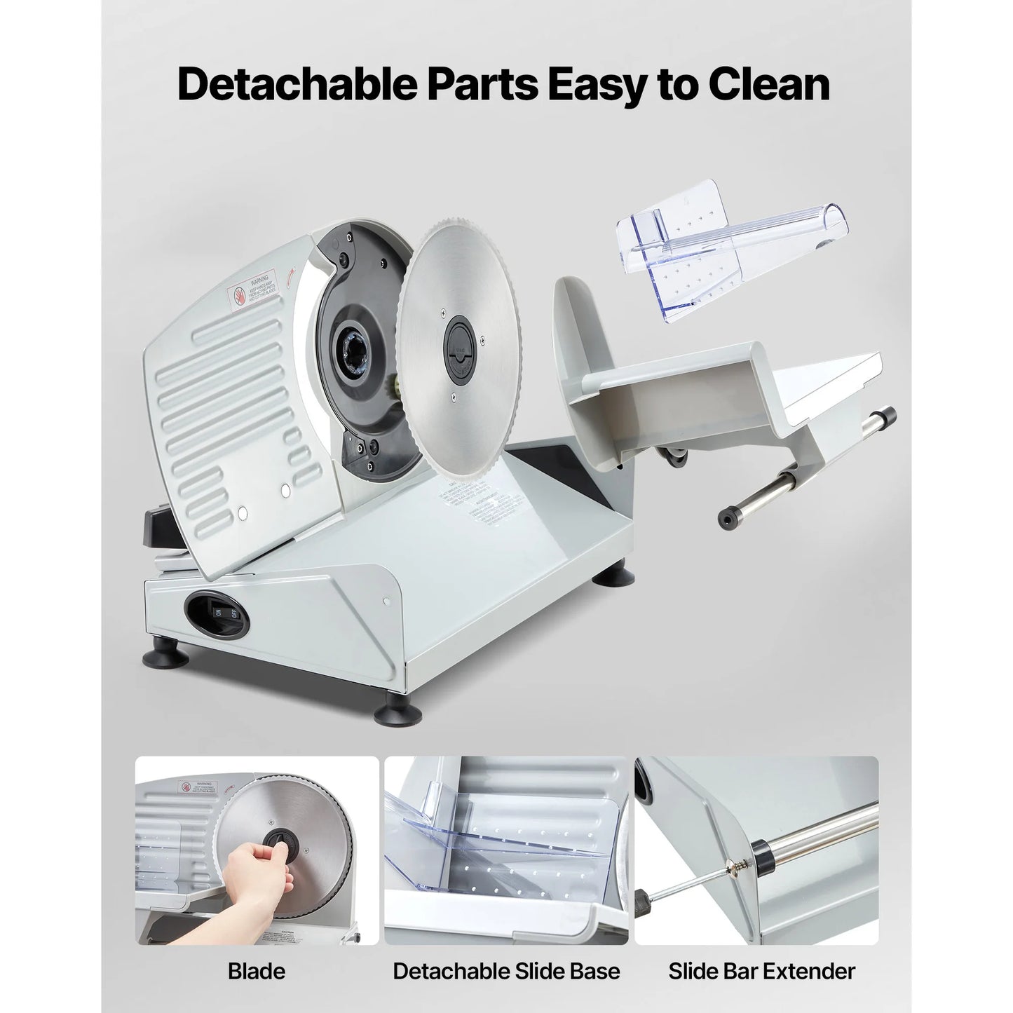 SucceBuy Electric Deli Slicer 200W with SUS420 Blade
