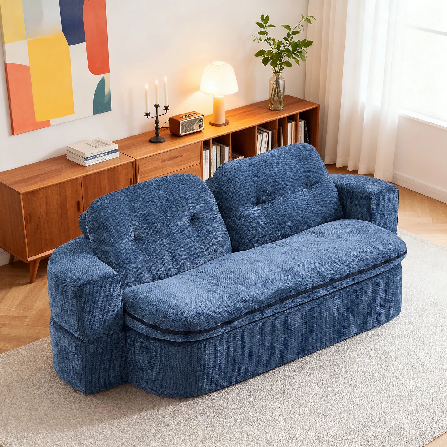 Convertible Sleeper Sofa Bed 2in1 Folding Couch For Living Room