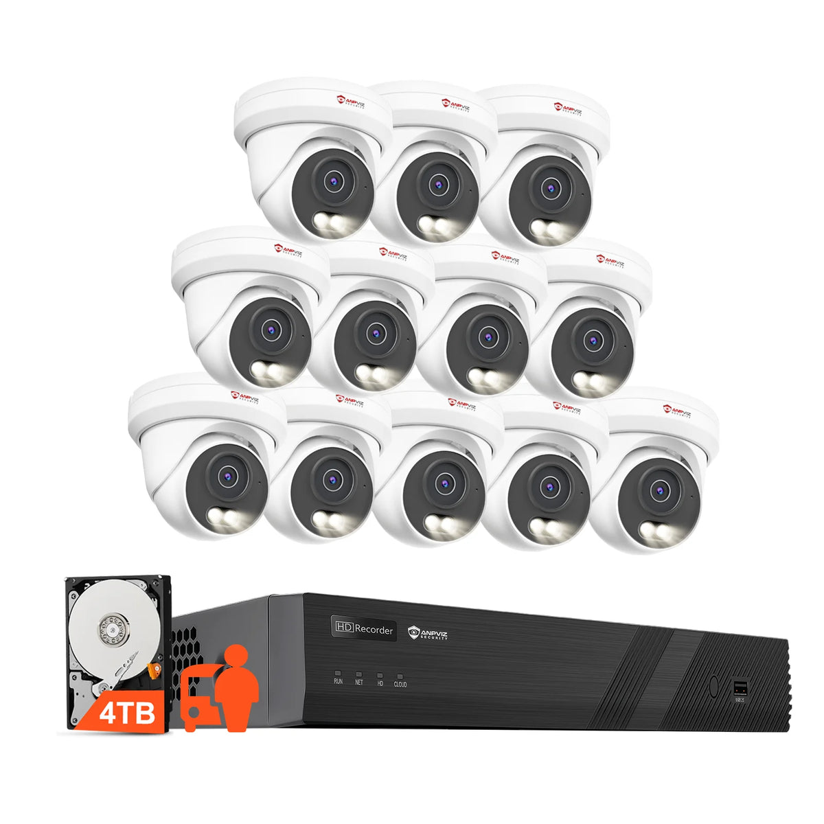 Anpviz 16 Channel 8MP PoE Security Camera System With NVR