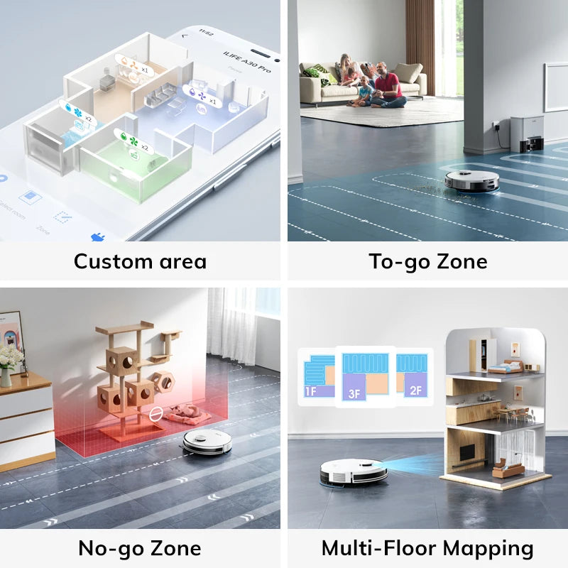 ILIFE A30 Pro Robot Vacuum And Mop Combo Self Emptying