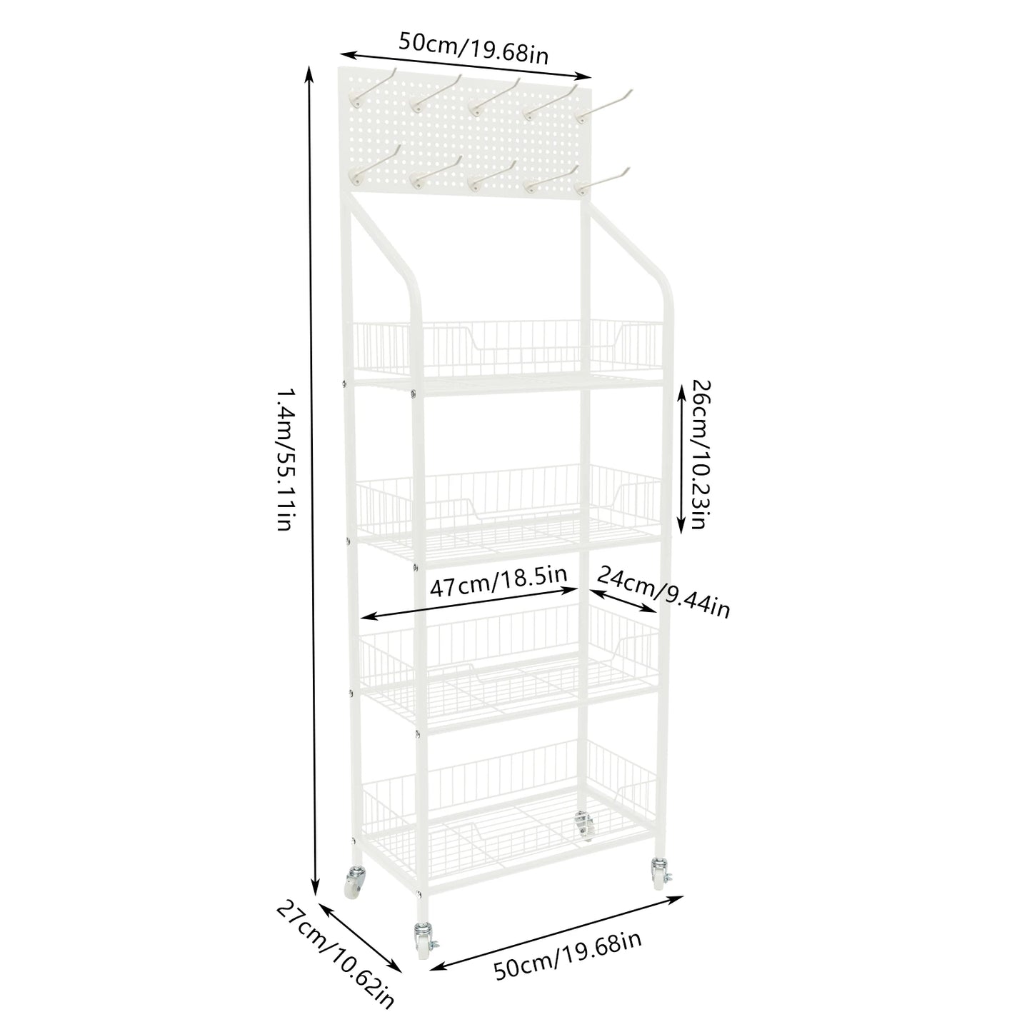 Four Tier Snack Rack Display Organizer Iron Retail Stand