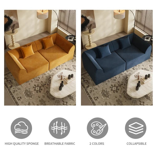 Compressed Memory Foam Sofa 2 Seater Lounger Daybed With Pillow