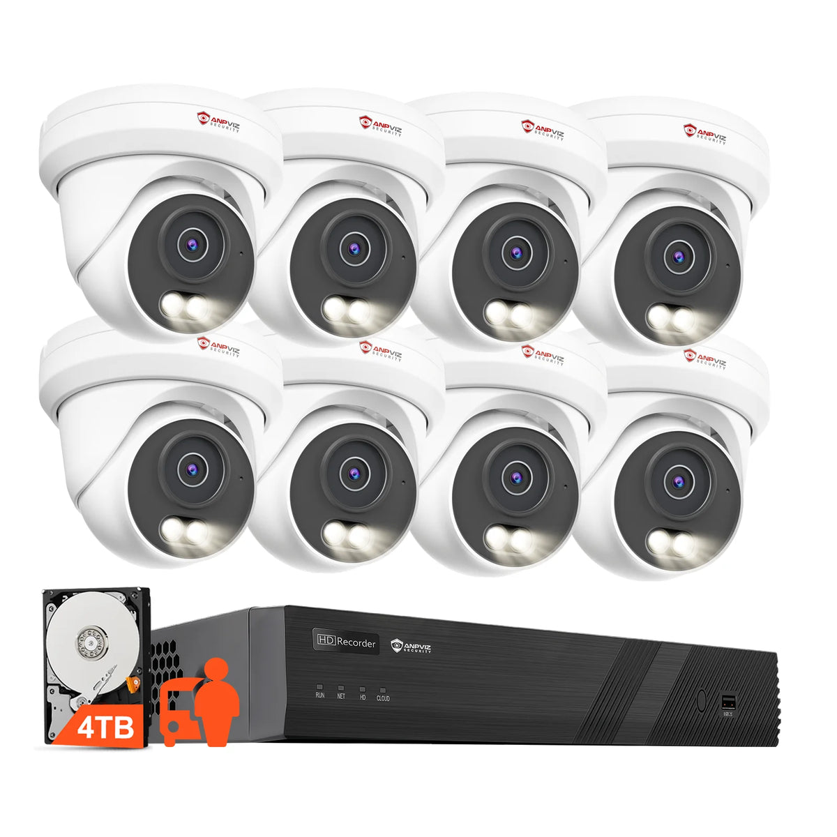Anpviz 16 Channel 8MP PoE Security Camera System With NVR