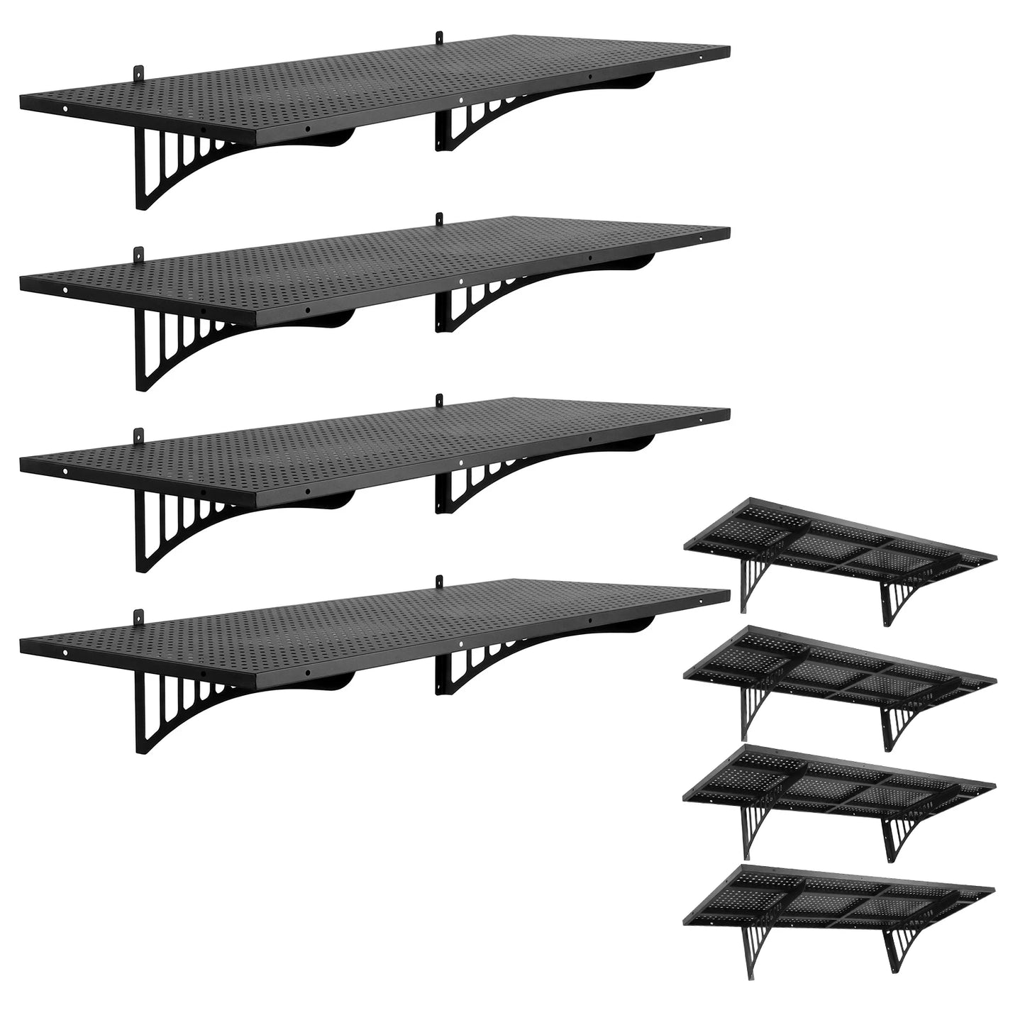 Garage Storage Rack Floating Shelves Heavy Duty Wall Mounted Metal