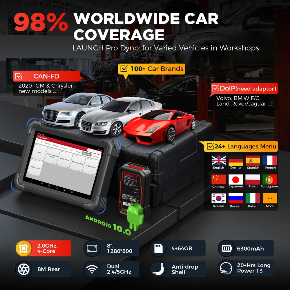 Launch X431 PRO DYNO Automotive OBD2 Diagnostic Scanner Tool