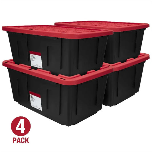 27 Gallon Snap-Lid Storage Bin With Heavy-Duty Plastic Container