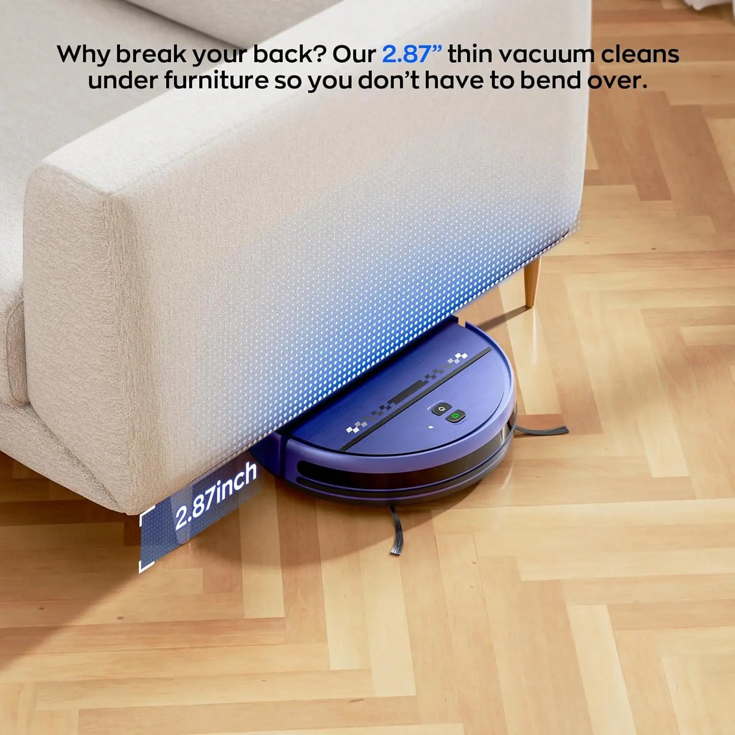 XMSJ 2 In 1 Robot Vacuum Mopping For Hardwood Floors