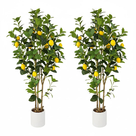 Realistic Artificial Lemon Tree For Indoor Home Office Decor