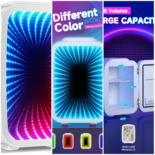 XMSJ Mini Fridge Portable Thermoelectric With Dimmable LED