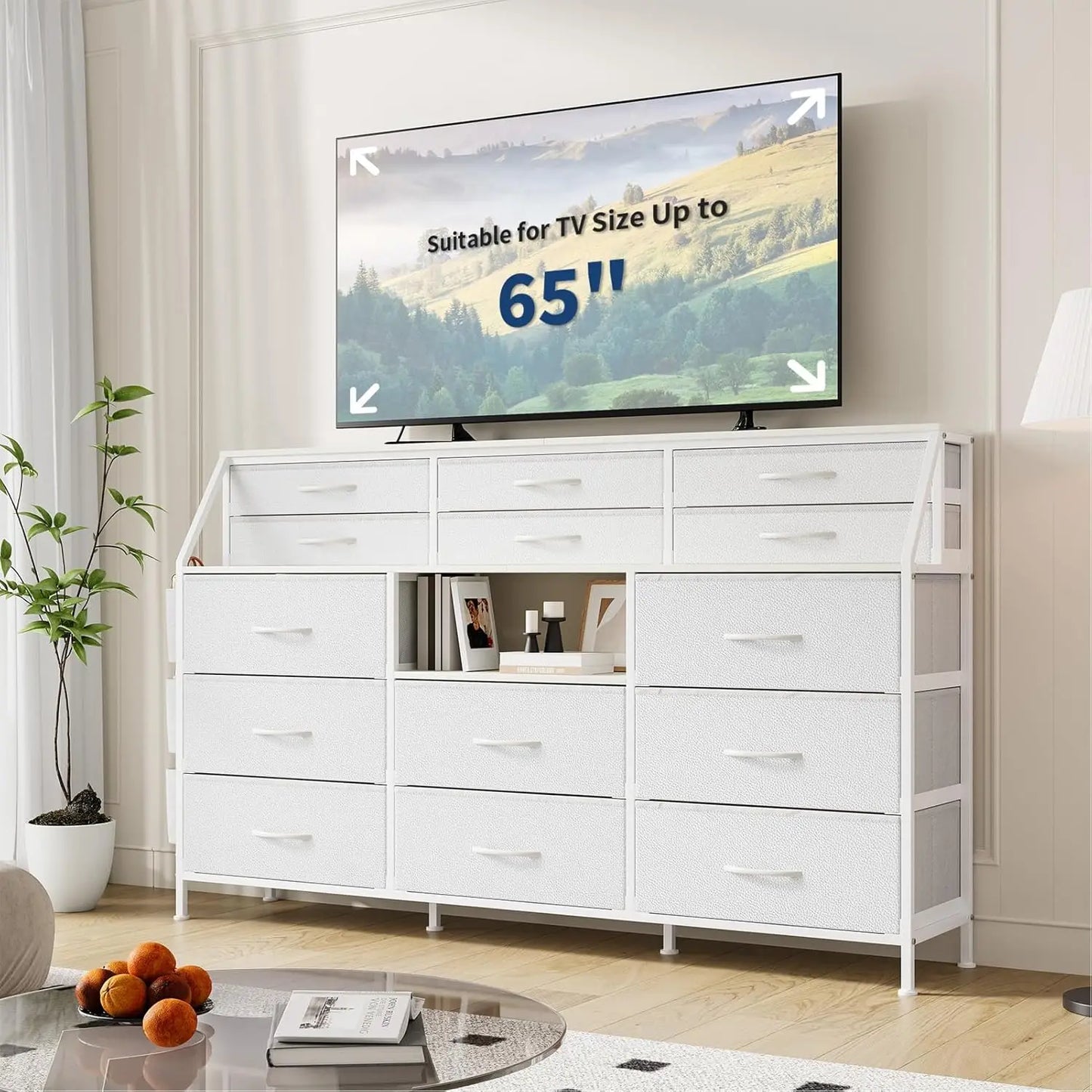 Twister Ck 14 Drawer Dresser With Wooden Top Storage Cabinet