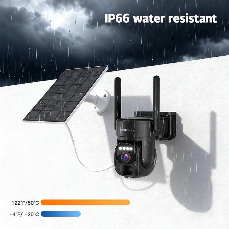 SZSINOCAM 4G Solar Powered Outdoor Security Camera With Night Vision