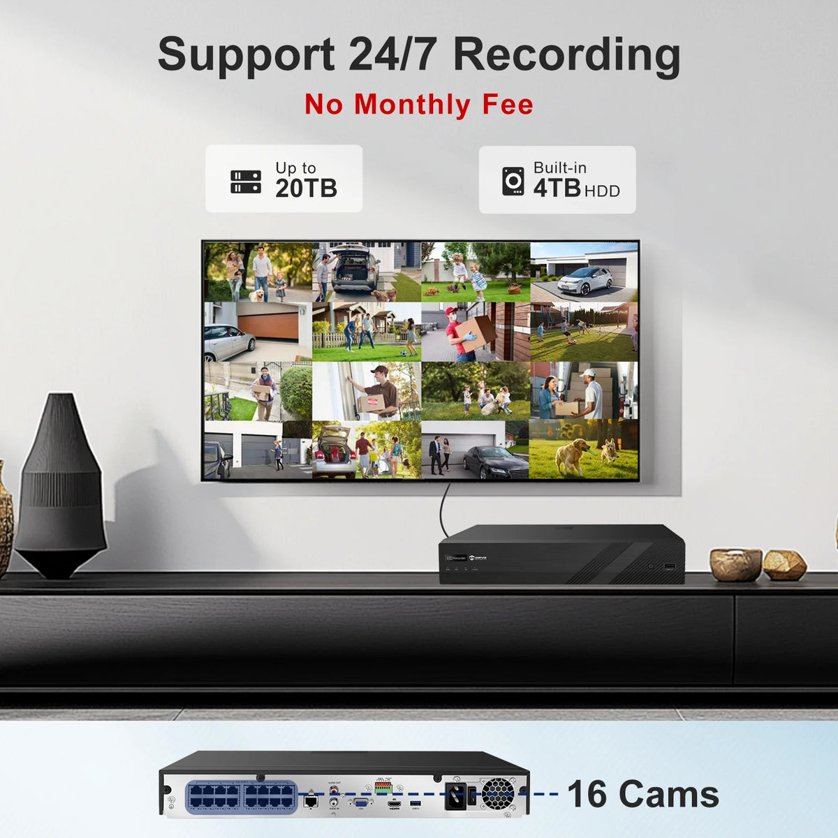 Anpviz 16 Channel PoE Camera System with Smart Dual Light