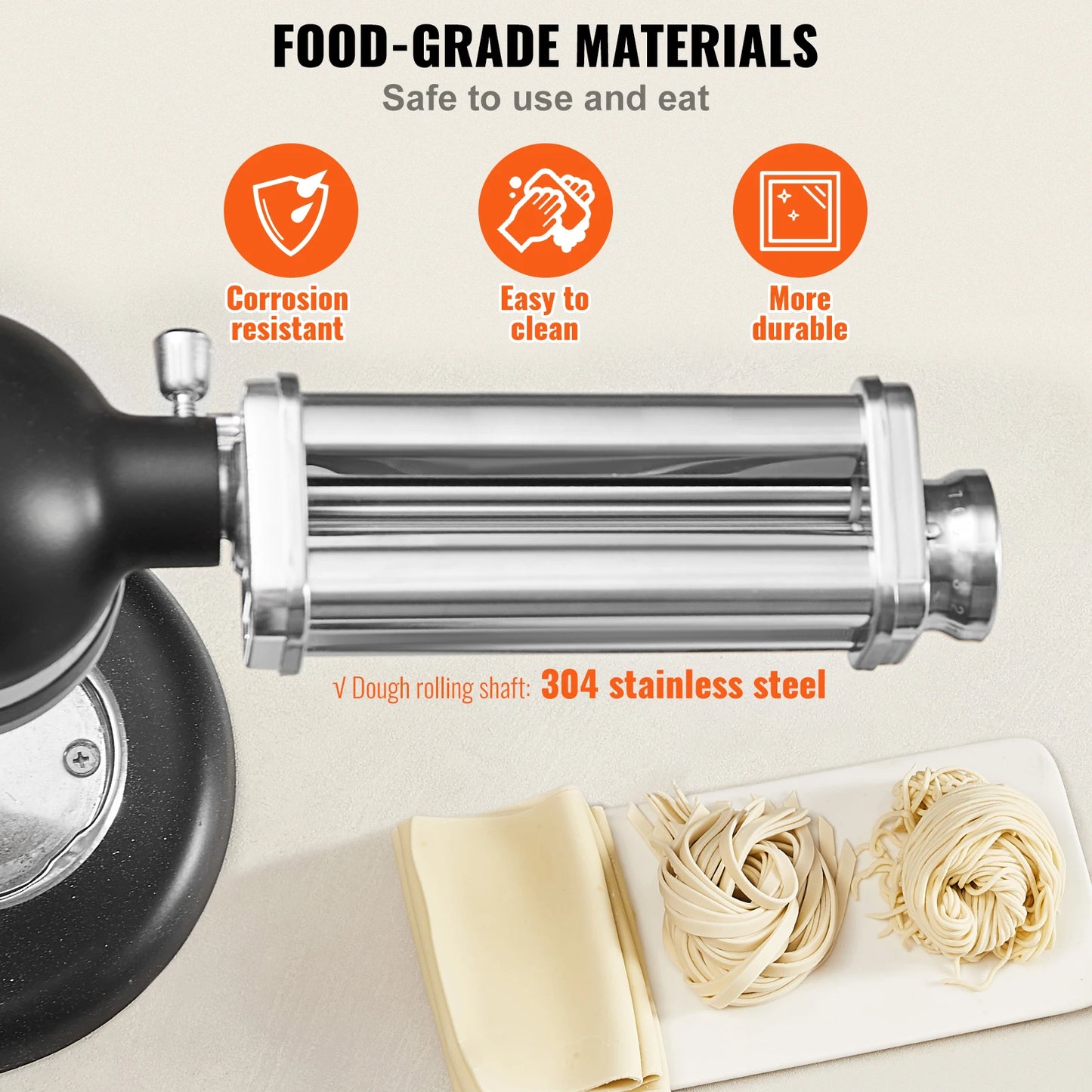 SucceBuy Pasta Sheet Roller Attachment for KitchenAid Stand Mixer