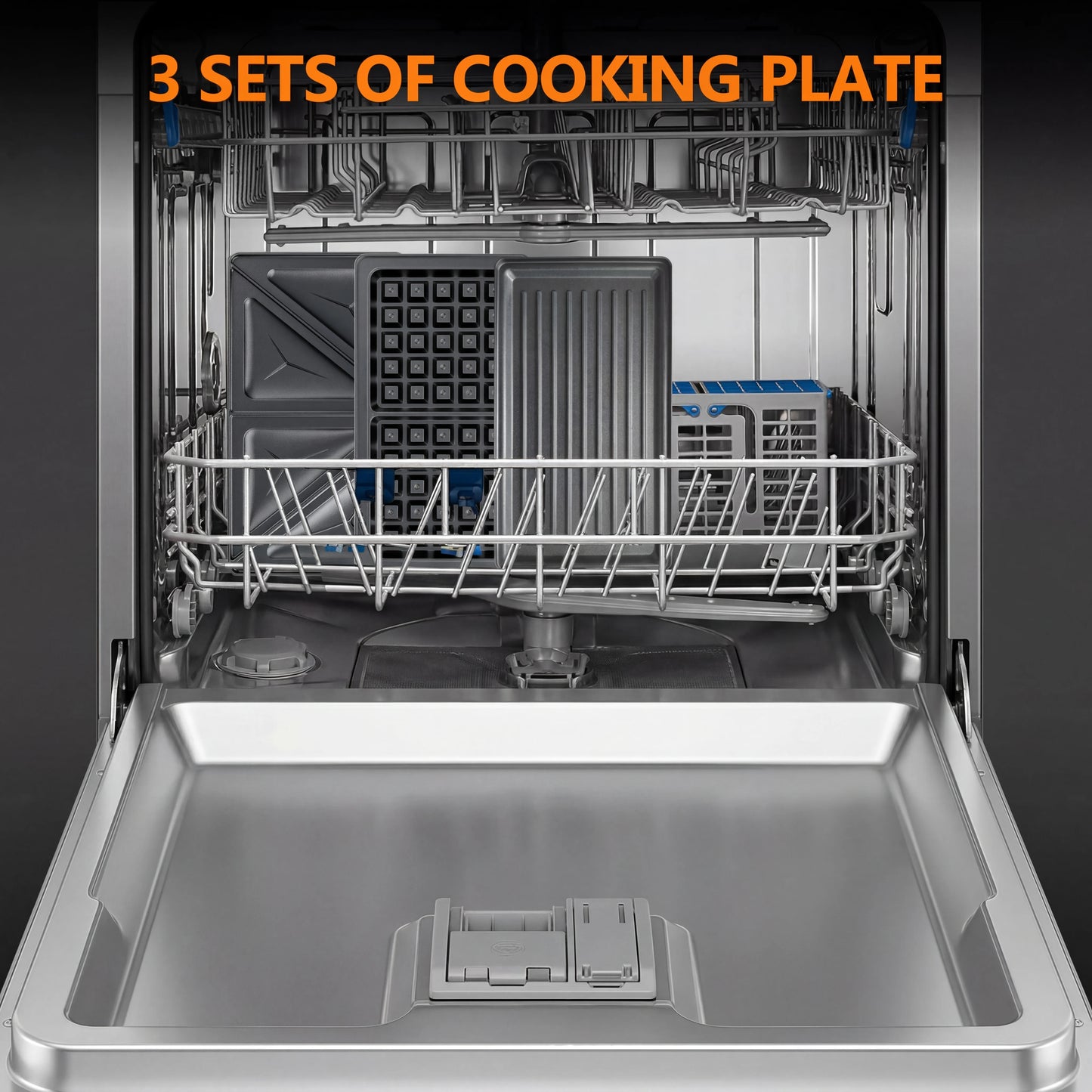 CACHOO Three In One Sandwich Maker Panini Press Waffle Iron