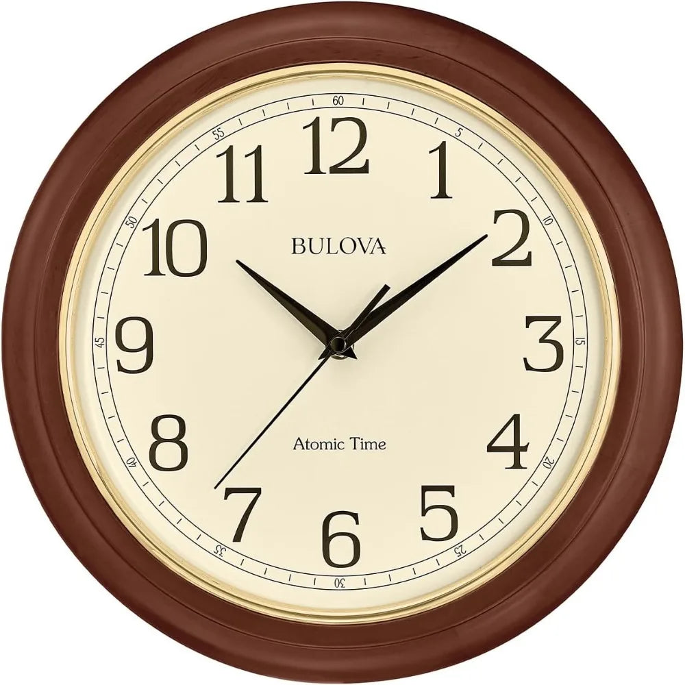Atomic Time 2 Analog Wall Clock Automatic Time Setting Quartz Movement