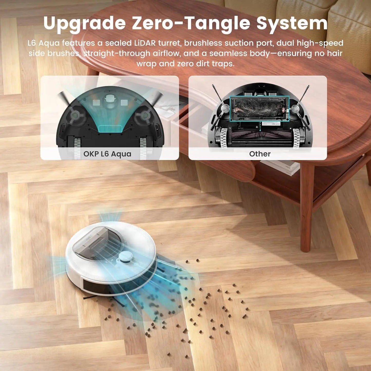 XMSJ LiRobot Vacuum And Mop Combo 6000Pa Smart Mapping 150Min