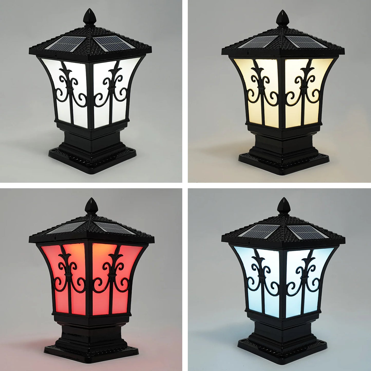 Outdoor Solar Post Light IP44 Waterproof Garden Pillar Lamp
