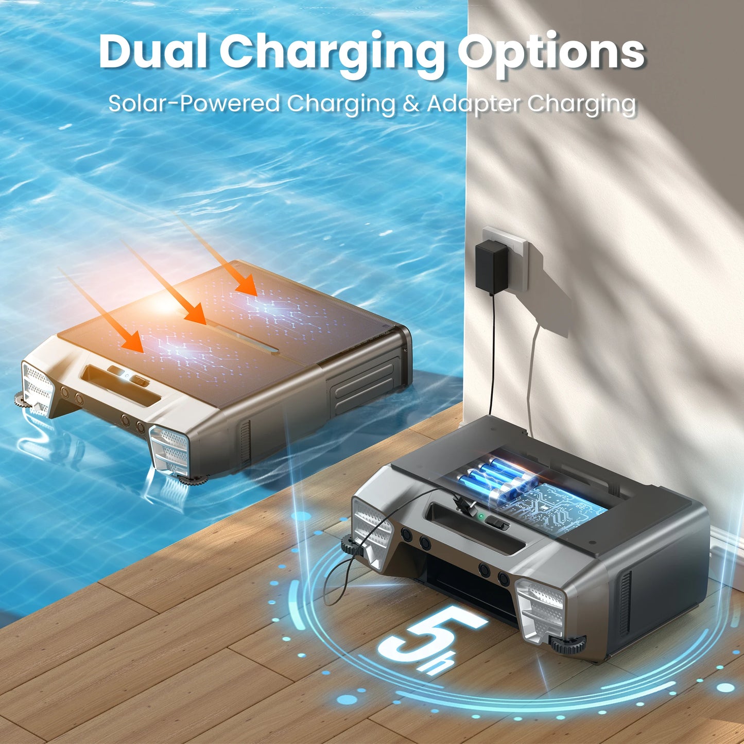Inse Solar Robotic Pool Cleaner With Remote Control