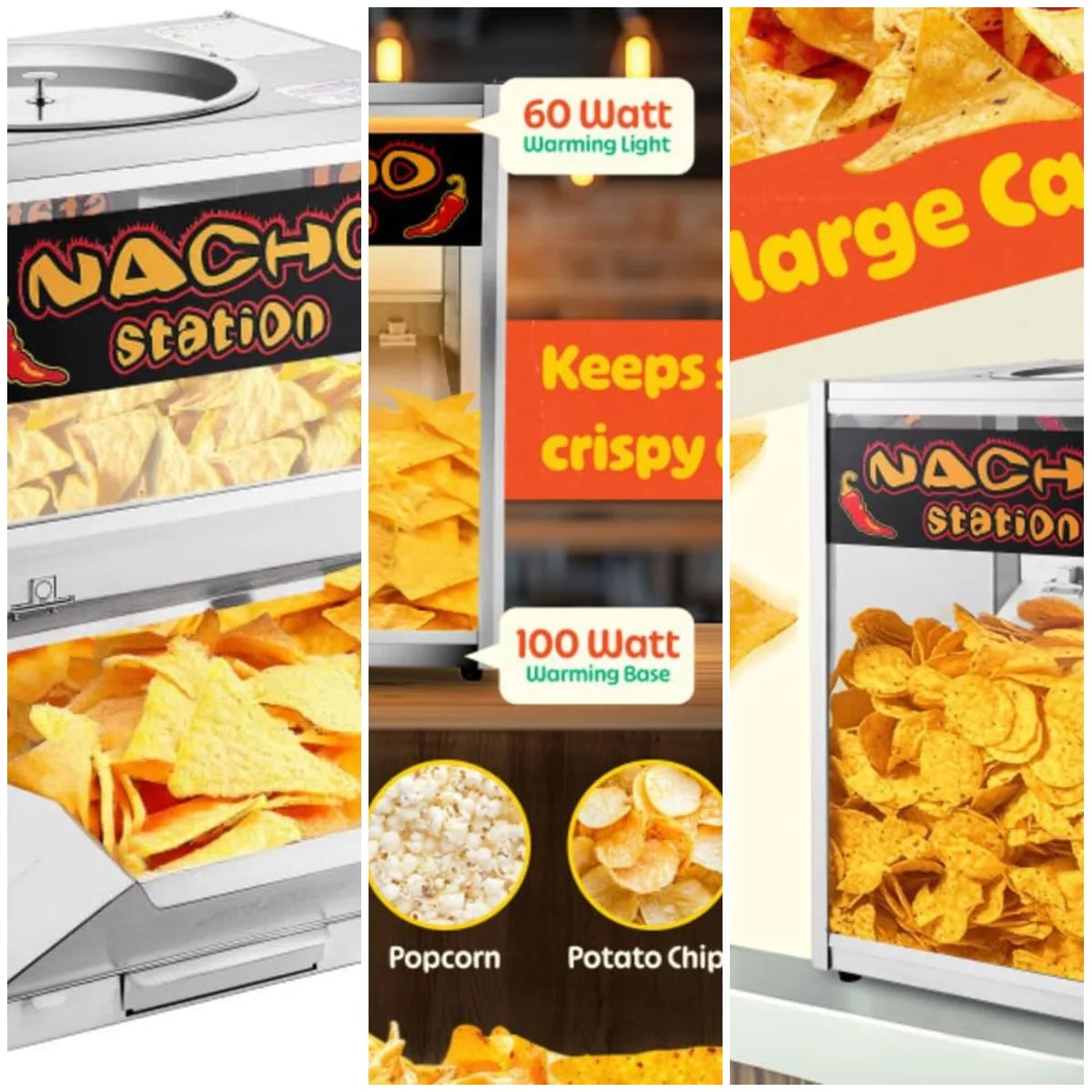 XMSJ Nacho Machine Food Warmer Tortilla Chips Display