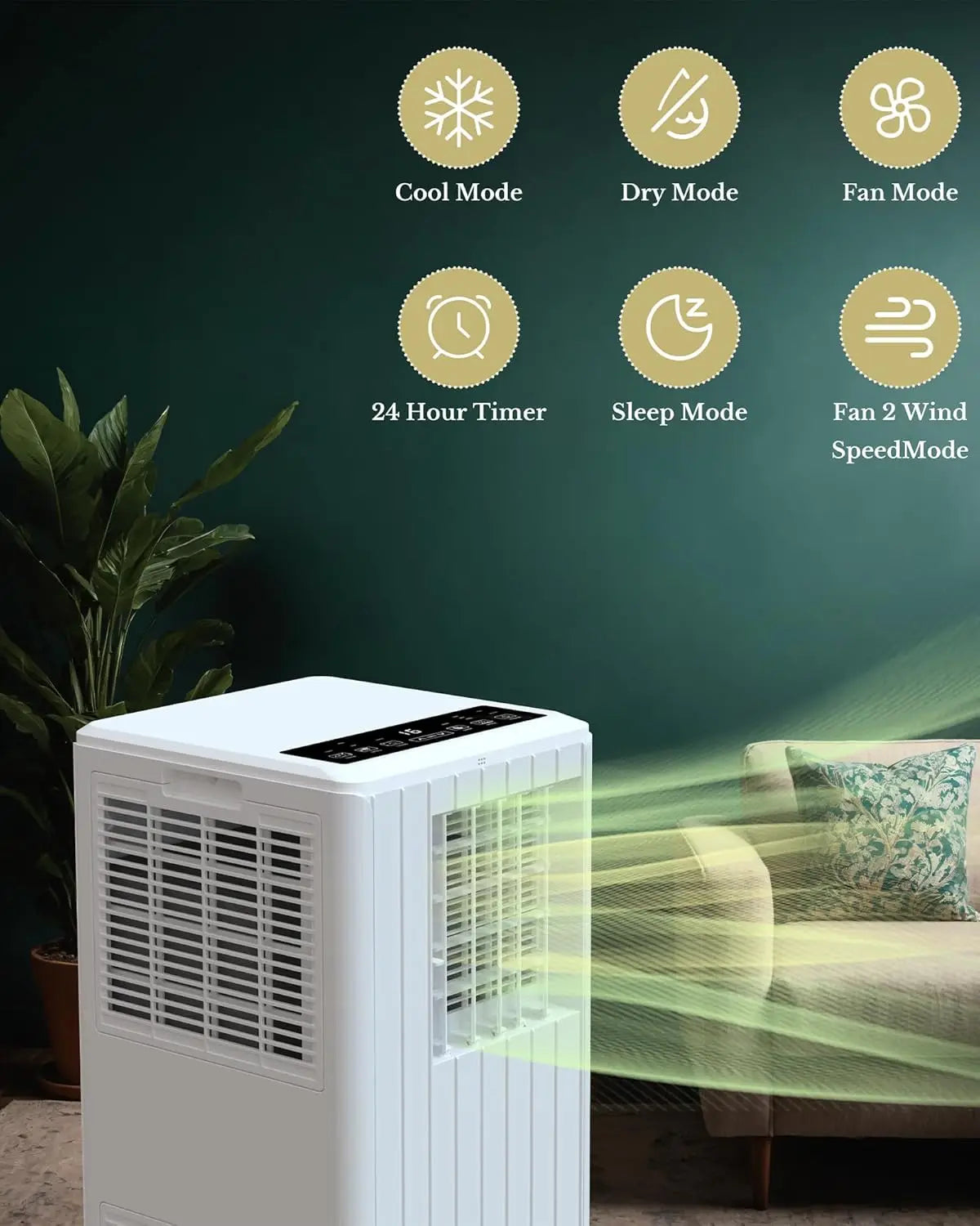 XMSJ Room Portable Air Conditioner 8000 BTU Quiet Cooling