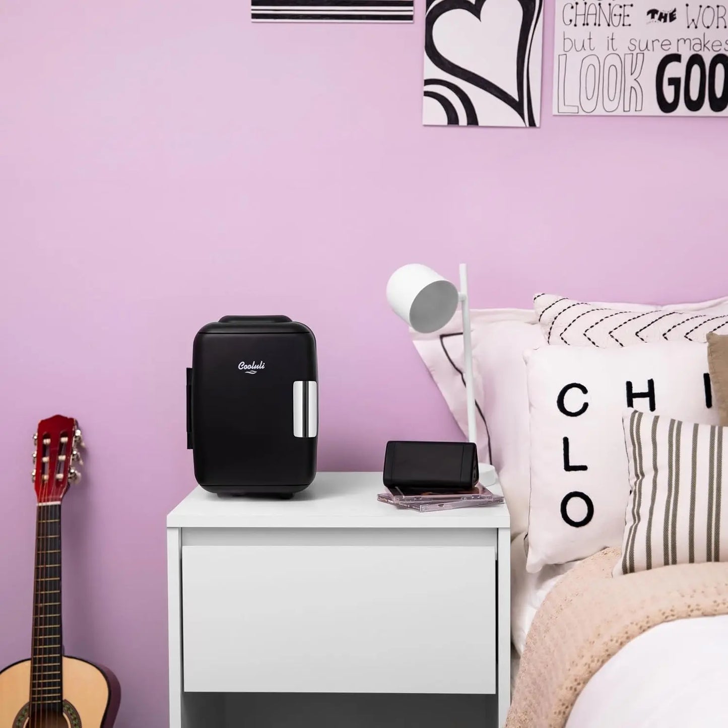 XMSJ Mini Fridge Portable 4L Cooler for Bedroom Dorm Car