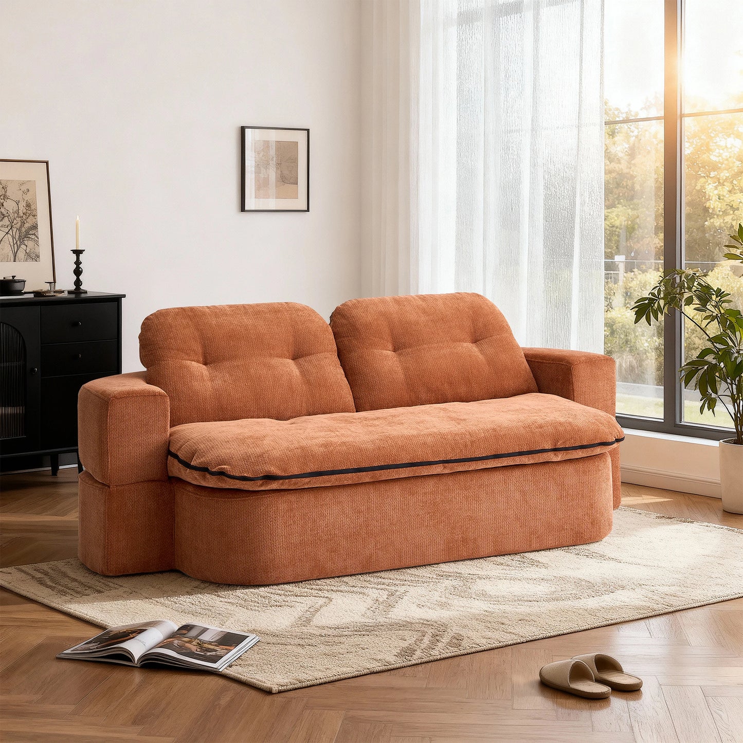 Convertible Sleeper Sofa Bed 2in1 Folding Couch For Living Room