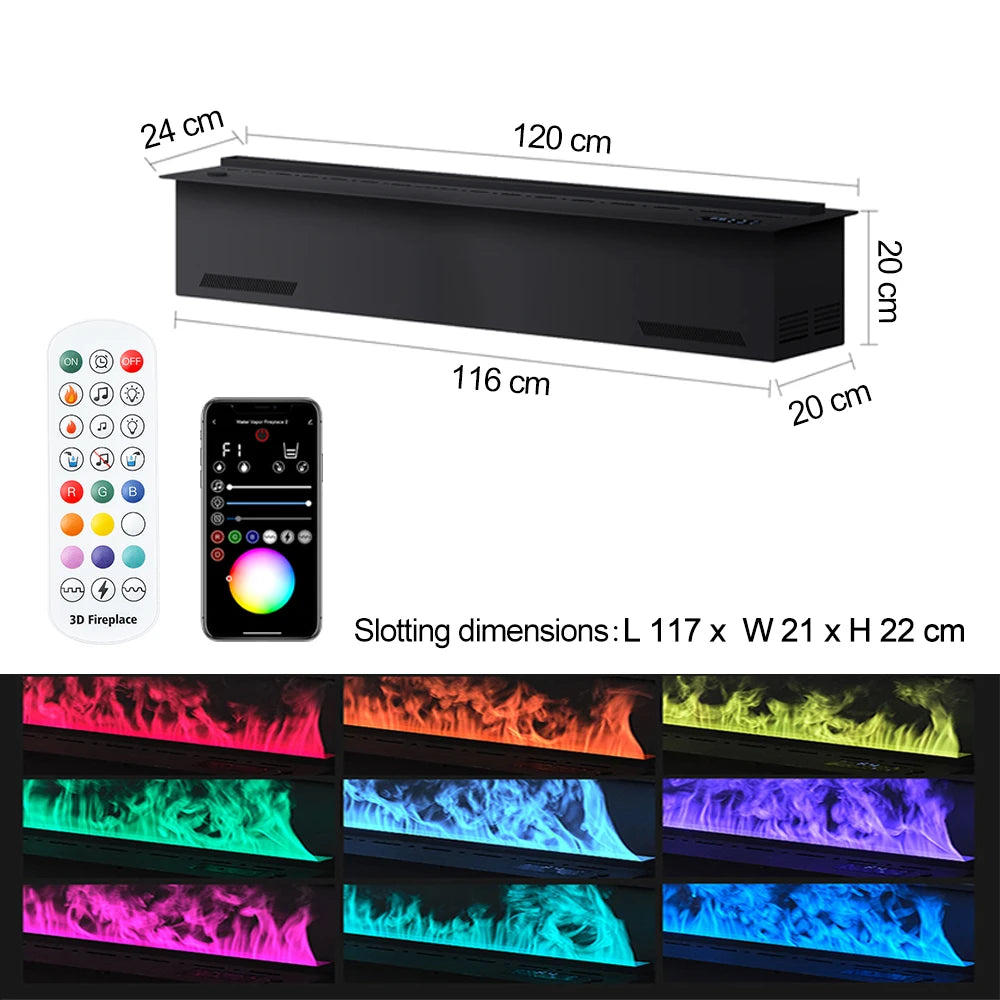 AFLYEVER Custom 3D Atomizing Fireplace Core TV Cabinet Humidifier