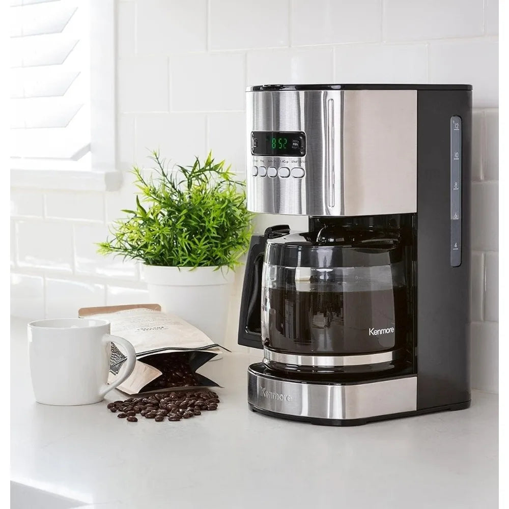 Kenmore Programmable Drip Coffee Maker With Brew Strength Selector