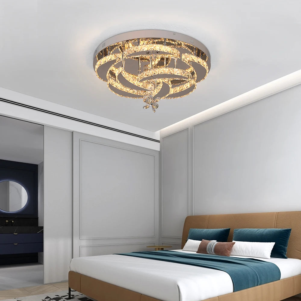 Vetrulus Modern K9 Crystal LED Ceiling Chandelier Light