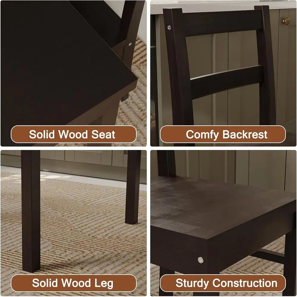 Ticify Solid Wood Dining Table Set With Chairs For Kitchen
